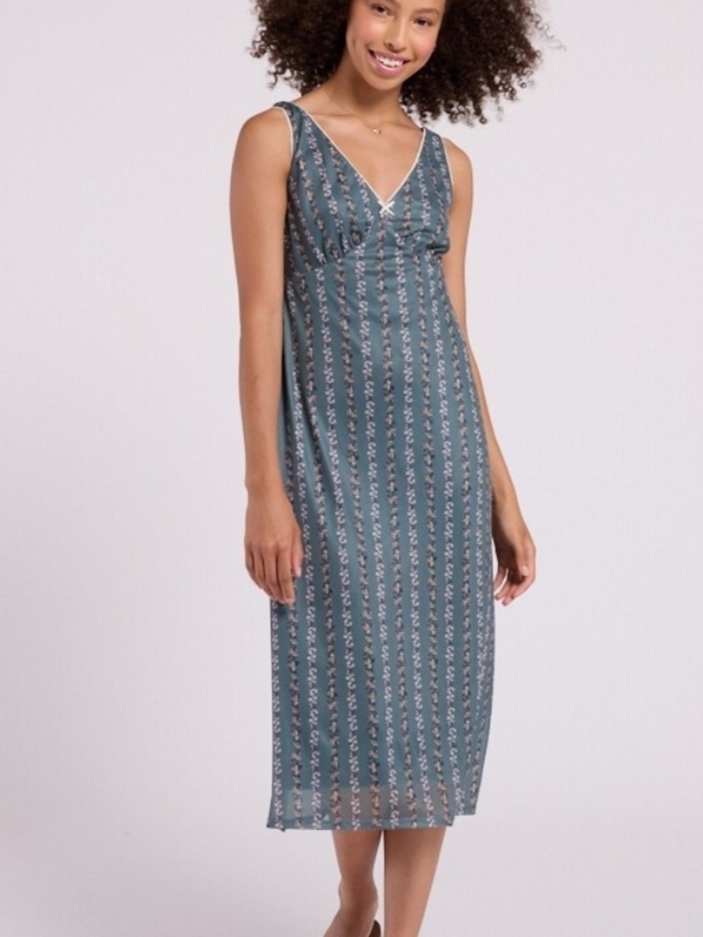 Lola & Grace Floral Mesh Dress Midi Size Medium